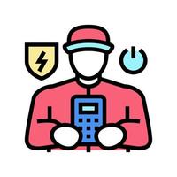 portable appliance testing color icon vector illustration