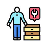 furniture assembler color icon vector illustration