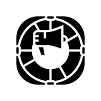 ilustración de vector de icono de glifo de ayuda y soporte