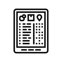 item list report line icon vector illustration