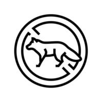 ilustración de vector de icono de línea de control de fox