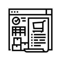 purchase order report line icon vector illustration