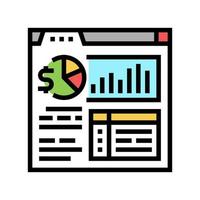 sales report color icon vector illustration
