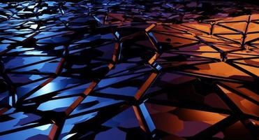 Abstract polygonal mosaic background consisting of triangles. 3D Rendering. photo