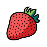 strawberry berry color icon vector illustration