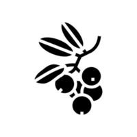 lingonberry berry glyph icon vector illustration