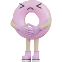 3d Isolated Donut with various expressions png