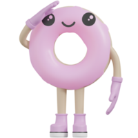 donut aislado 3d con varias expresiones png