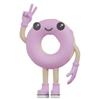 donut aislado 3d con varias expresiones png