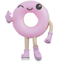 3d Isolated Donut with various expressions png