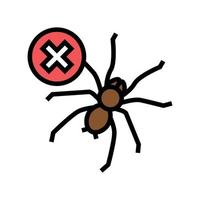 ilustración de vector de icono de color de control de araña