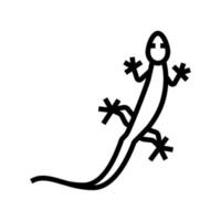 lagarto animal salvaje línea icono vector ilustración