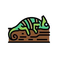 chameleon wild animal color icon vector illustration