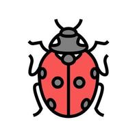 ladybug bug color icon vector illustration