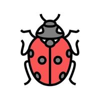 ladybug bug color icon vector illustration