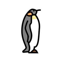 penguin bird in zoo color icon vector illustration