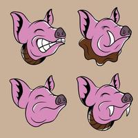 pig vector illustration specifically given for branding needs and so on