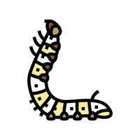 larvae silkworm color icon vector illustration