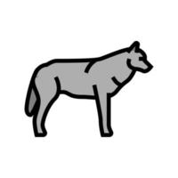 wolf wild animal color icon vector illustration