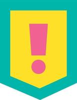 Design Style Concept of Exclamation Mark Icon vector