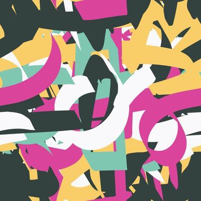 Abstract graffiti seamless pattern