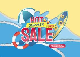 summer sale banner design for banner background vector