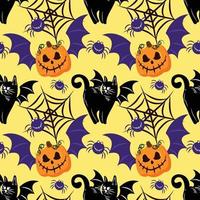 halloween fun and cute item seamless vector design