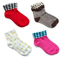 set of socks isolated on white background photo