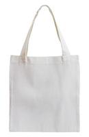 white fabric bag isolated on white with clipping path photo