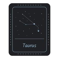 Star constellation of the zodiac Taurus. Vector illustration.