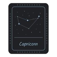 Star constellation of the zodiac Capricorn. Vector illustration.