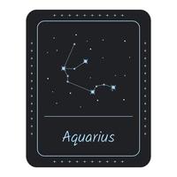 constelación de estrellas del zodiaco acuario. ilustración vectorial vector