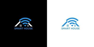 Smart house logo. wifi home logo vector