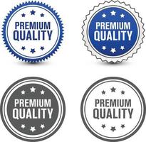 Premium quality badge set with different type of design style isolated on white background. vector