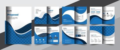 folleto de perfil de empresa corporativa folleto de informe anual diseño de concepto de diseño de propuesta comercial vector