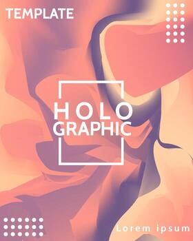 holographic background poster with simple shape and figure. Abstract vector pattern design for web banner, business presentation, branding package, fabric print, wallpaper