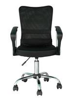 black office chair isolated on white with clipping path photo