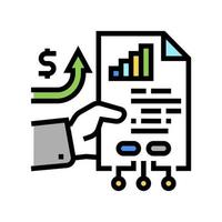 investment digital finance business color icon vector illustration