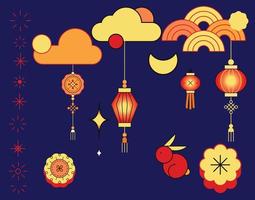 vector de fondo del festival chino del medio otoño