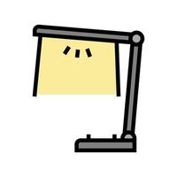 Ilustración de vector de icono de color de lámpara de escritorio led ancho