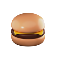 hamburguesa, comida, 3d, ilustración png