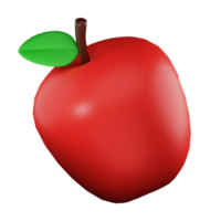 Apfel essen 3D-Darstellung png