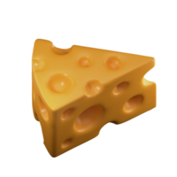 ilustração 3d de comida de queijo