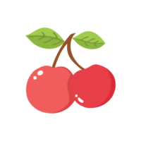 ilustración 2d de fruta de cereza png