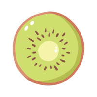 ilustración 2d de fruta de kiwi png