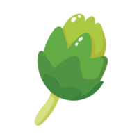 ilustração 2d vegetal de alcachofra png