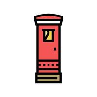 postbox construction color icon vector illustration