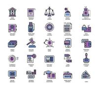 banking and finance icons set for website and mobile site and apps