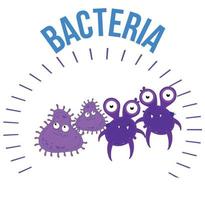 iconos de bacterias virus aislados sobre fondo blanco vector