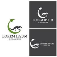 Lizard logo vector template illustration